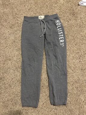 Hollister Charcoal Gray Logo Sweat Joggers